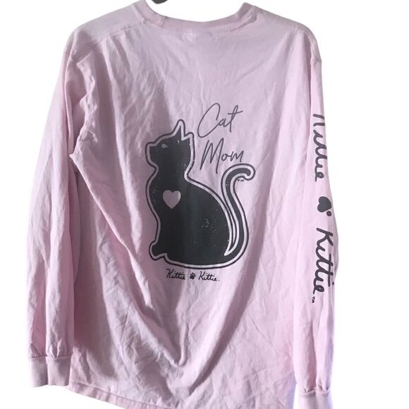 Gildan womens long sleeve pink graphic size medium - Picture 2 of 8
